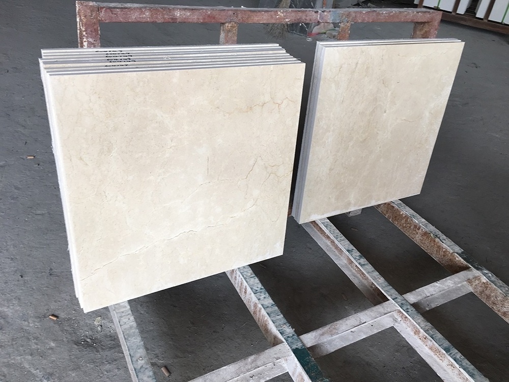 Hot Sell Cut to Size Polished Spain Crema Marfil Marble Floor Tiles Price