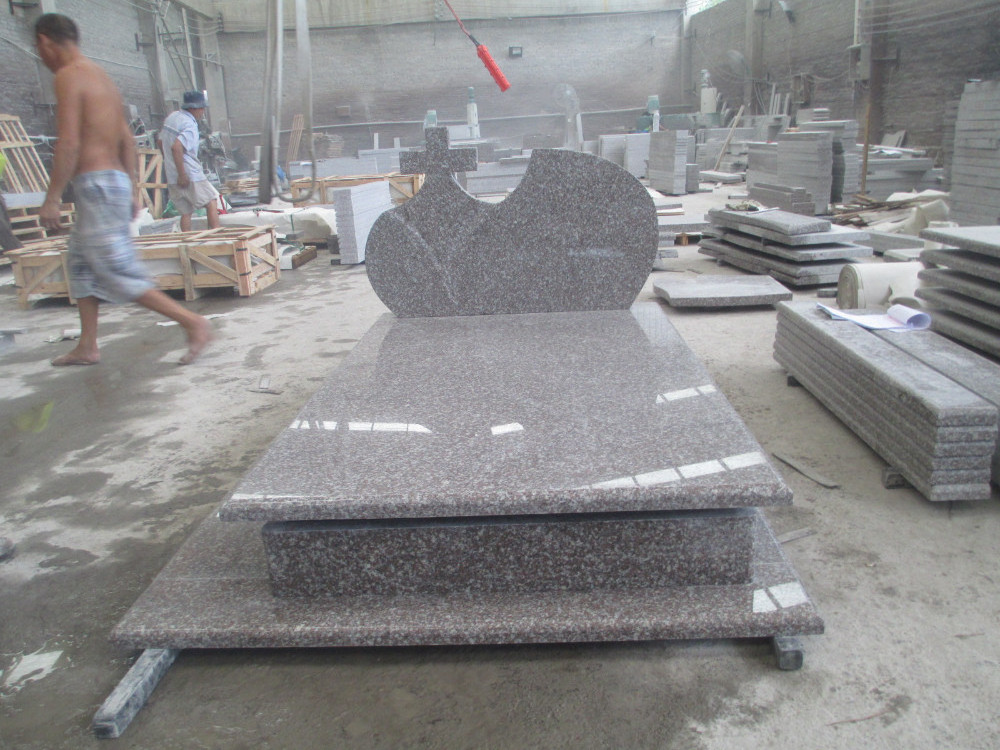 G664 Granite Poland Cross Funeral Tombstones Monuments