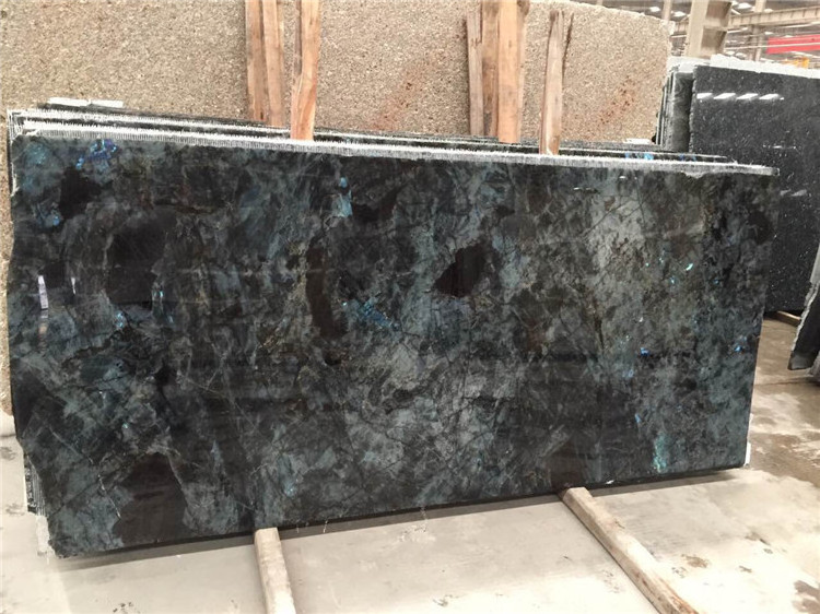 Luxurious Labradorite Blue Green Granite Slab Price With Nice Looking