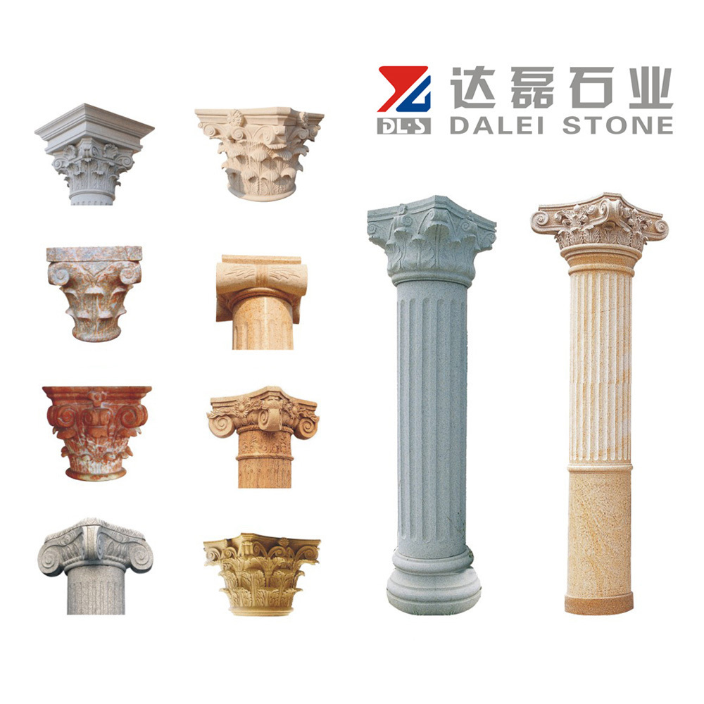 Manufactory Granite Round Pillar Decorative Stone Columns