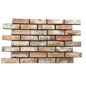 Exterior Wall Decorative Reclaimed Brick Antique Thin Brick Veneer Tiles With Net