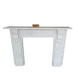 Bianco Carrara White Marble Fireplace Mantle Surround Stove