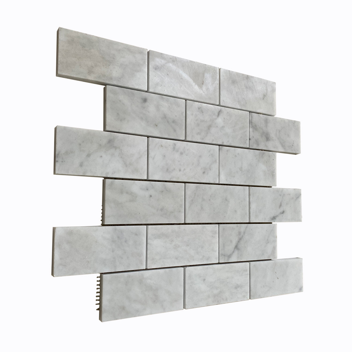 Subway Brick Look Kitchen Backsplash Carrara White Marble Mosaic Tile