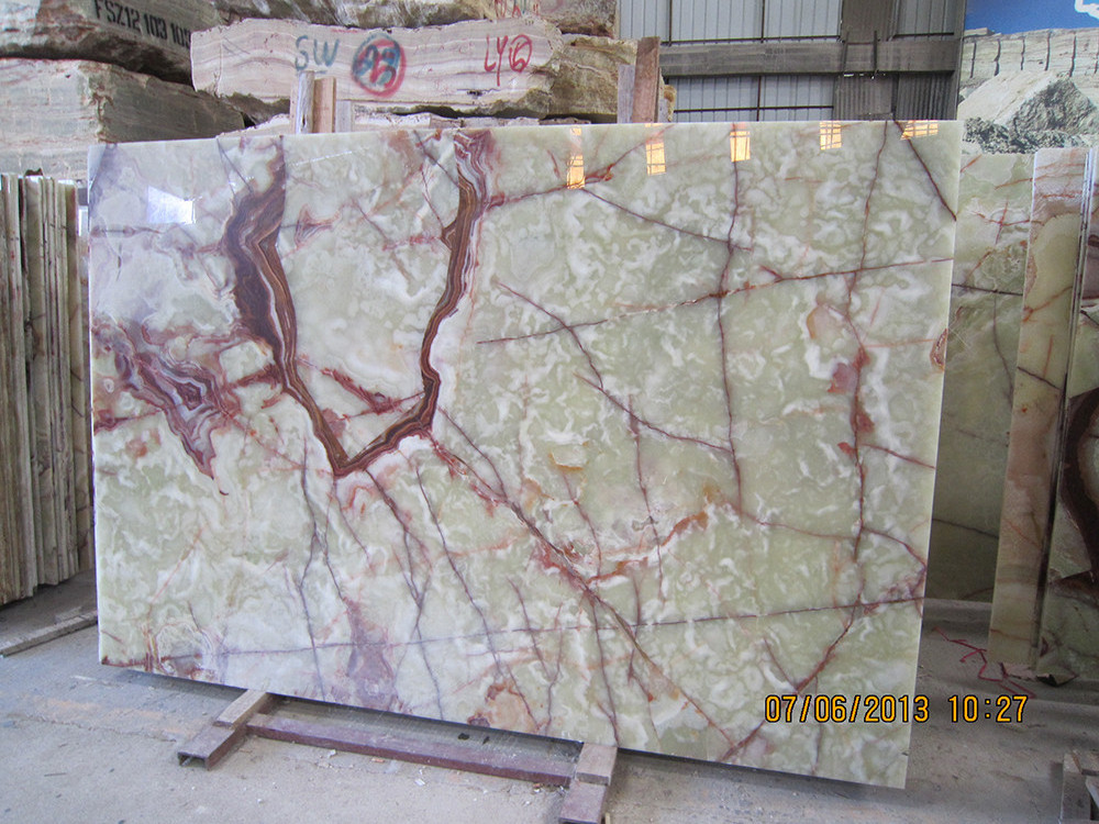 Polished Green Onyx Marble Slab Price