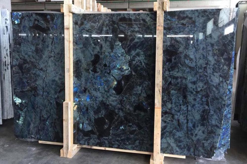 Luxurious Labradorite Blue Green Granite Slab Price With Nice Looking