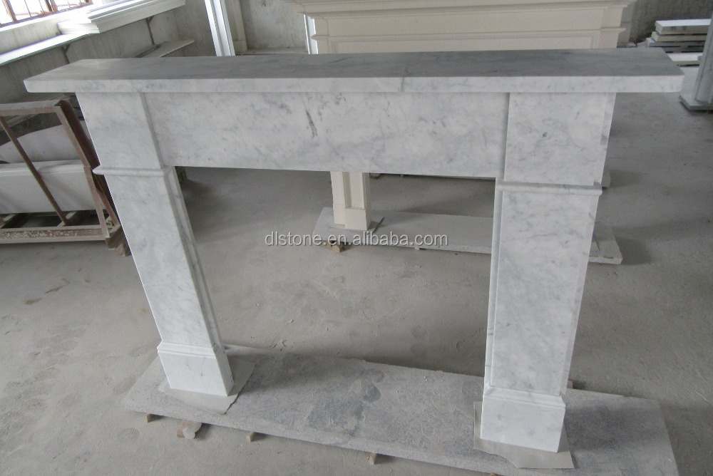 Bianco Carrara White Marble Fireplace Mantle Surround Stove