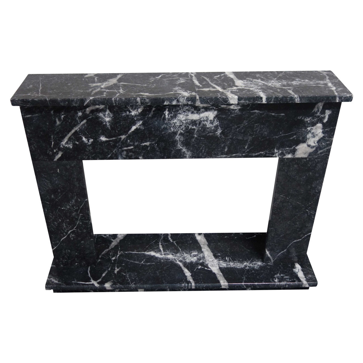 Polished Nero Marquina Indoor Decorative Home Black Mantel Marble Fireplace Surround