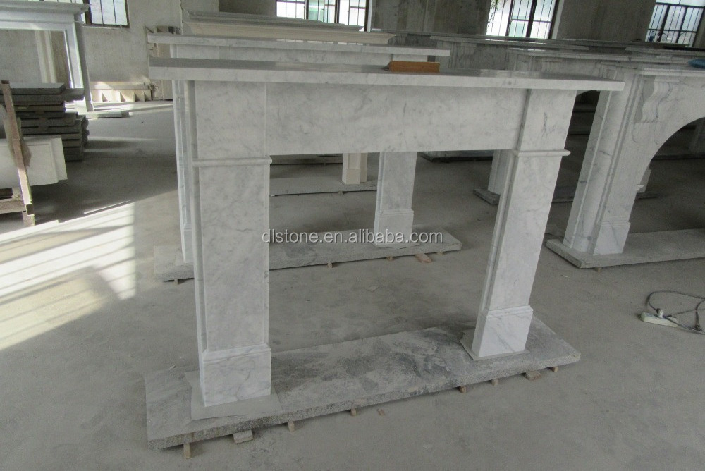 Bianco Carrara White Marble Fireplace Mantle Surround Stove