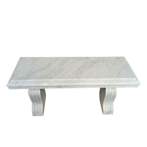 Bianco Carrara White Marble Garden Pedestal Cemetery Memorial Monument Benches