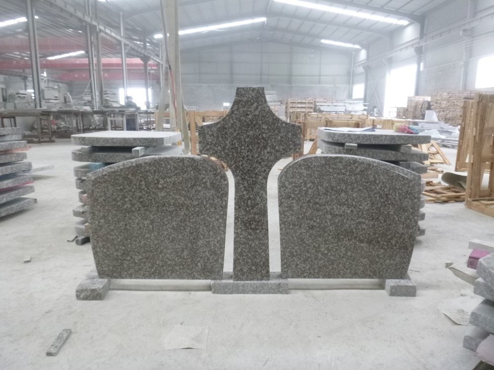 G664 Granite Poland Cross Funeral Tombstones Monuments