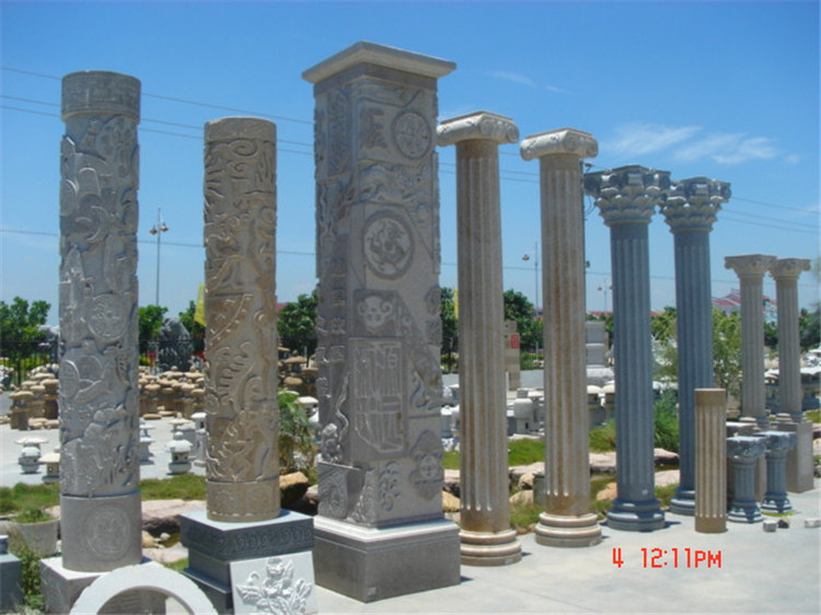 Manufactory Granite Round Pillar Decorative Stone Columns