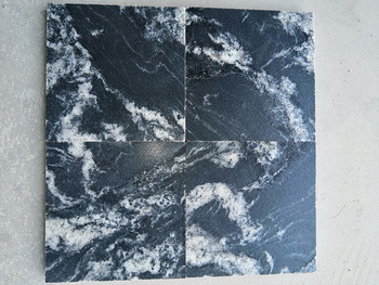 China Black Leather Surface Finish Nero Fantasy Granite Slabs