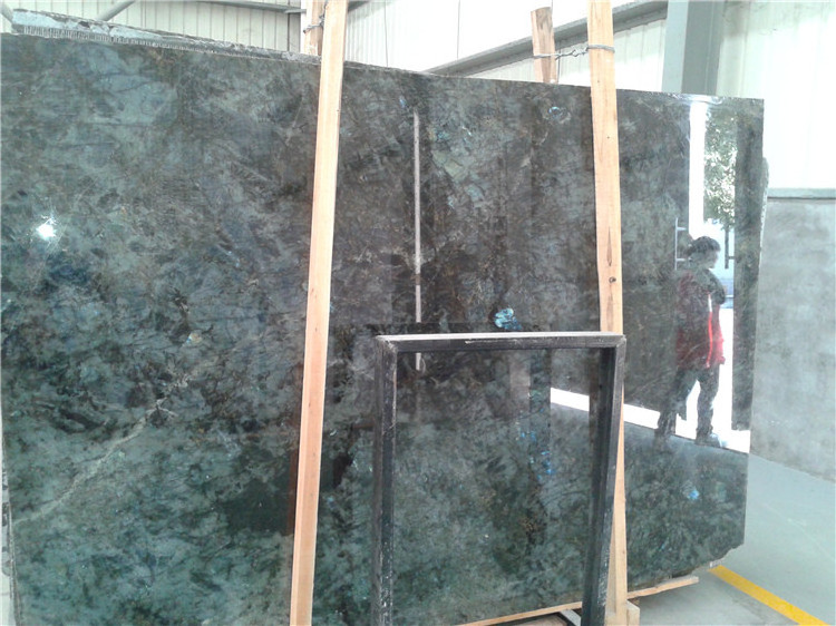 Luxurious Labradorite Blue Green Granite Slab Price With Nice Looking