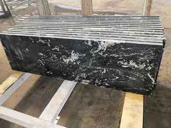 China Black Leather Surface Finish Nero Fantasy Granite Slabs