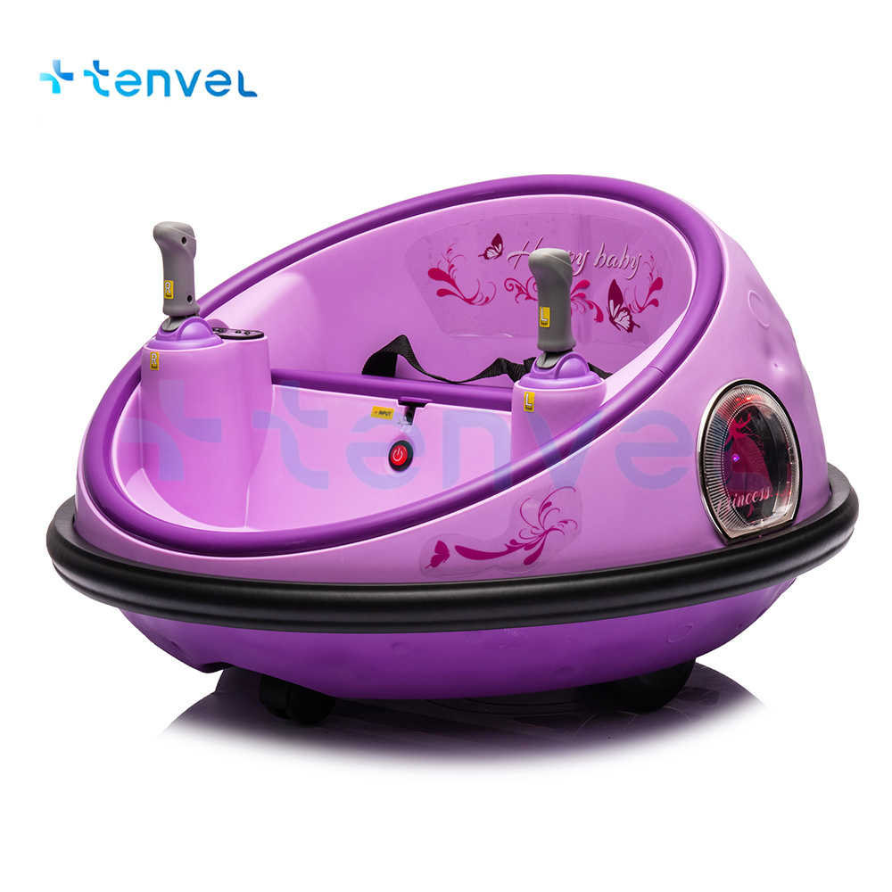 2024 new design 12v battery baby kids ride on bumper car unisex electric powerwheels 360 bumper spinning baby ride-on cars