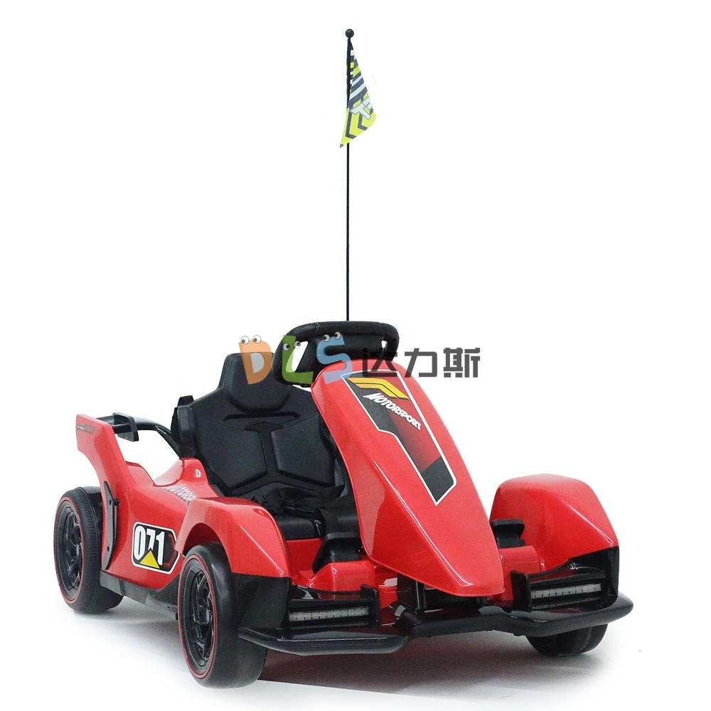 Factory Sale High Speed Outdoor Children Electric Cars Race Battery Ride On Car Powerful Drfit  Go Kart For Kids