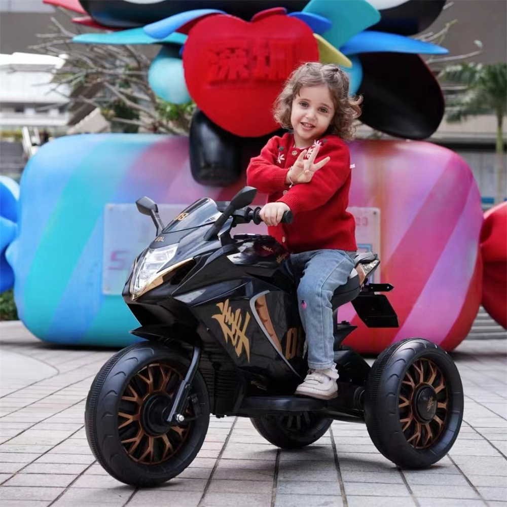 Children's electric motorcycle tricycle 12 volt battery child toy car baby double drive motorcycle