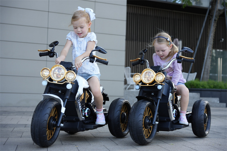 2024 factory OEM ODM children ride on 12V electric power kids motorcycle 3 wheels motorbike for kids