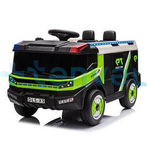 Hot selling 2023 kids ride on car fire truck red electric toy car for kids to drive children electric 12V battery car