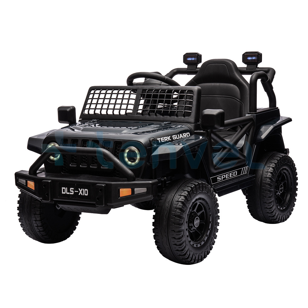 2024 Factory New Dual-Motor EVA wheels 12V Electric Unisex Kids plastic Ride-On toy Jeep Car Battery-Powered for Children