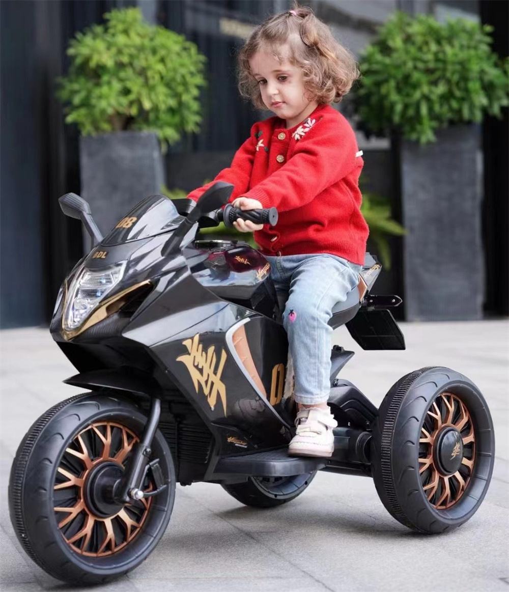 Children's electric motorcycle tricycle 12 volt battery child toy car baby double drive motorcycle