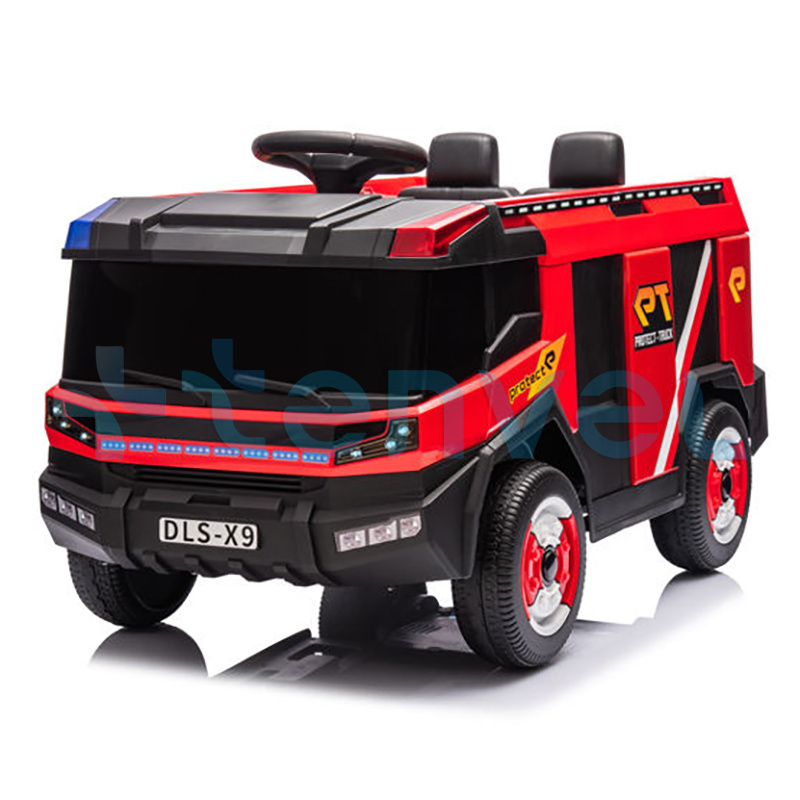 2024 Newest Wholesale Kids Electric Police Fire Truck remote control children Car Fire Truck Toy 12V Ride On Car