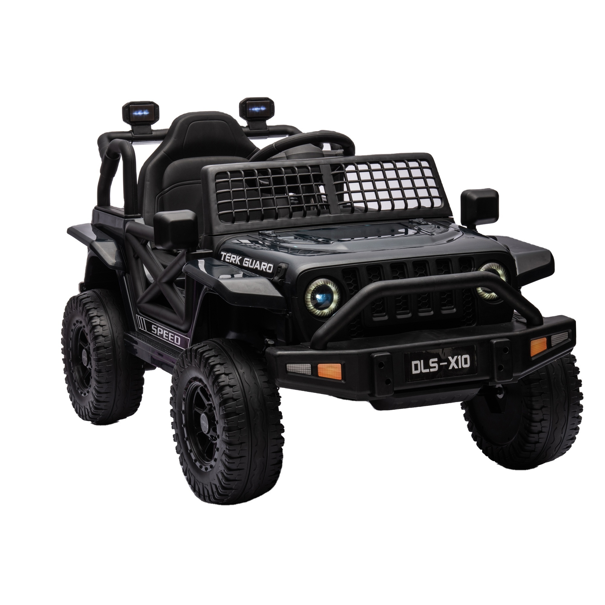 Unisex 12V Dual-Motor Electric Ride-On Jeep Battery-Powered Toy for Kids Aged 5-7 Years Made of Durable Plastic