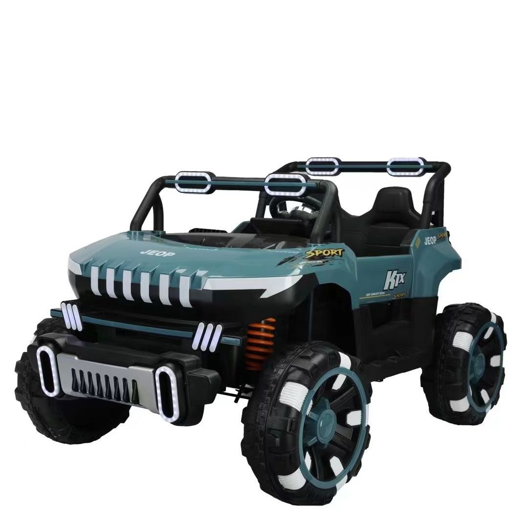 New design Ride-on Cars off-road Big wheels Car for Kids 2 seats 4 Power 12V Battery Remote Control Toy Children Electric Car