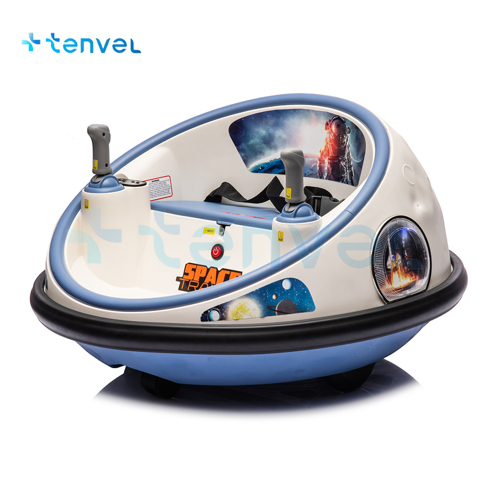 Tenvel New Bumper Car 12V 6V children Electric Toy 360 Spinning baby Battery Bumper Car Ride-on car for Kids to Drive