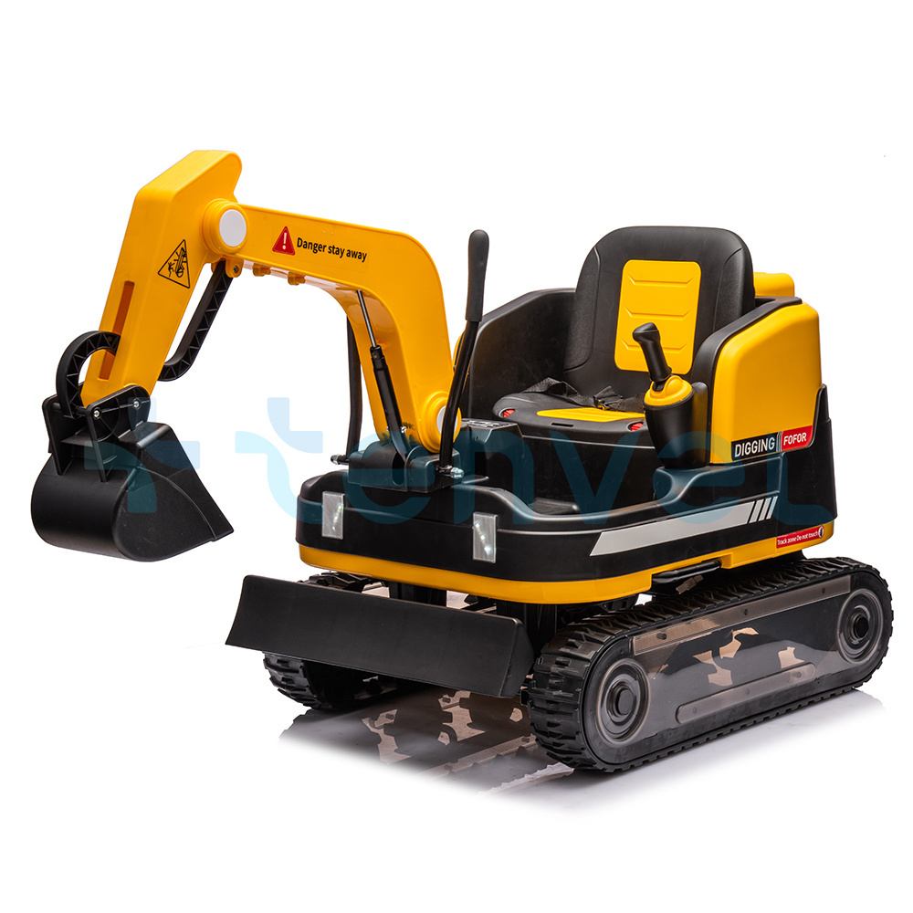 Factory OEM Kids Electric Digging 12V Big Size Excavator Car With Bluetooth Remote Control Electric Engineering ride on Car