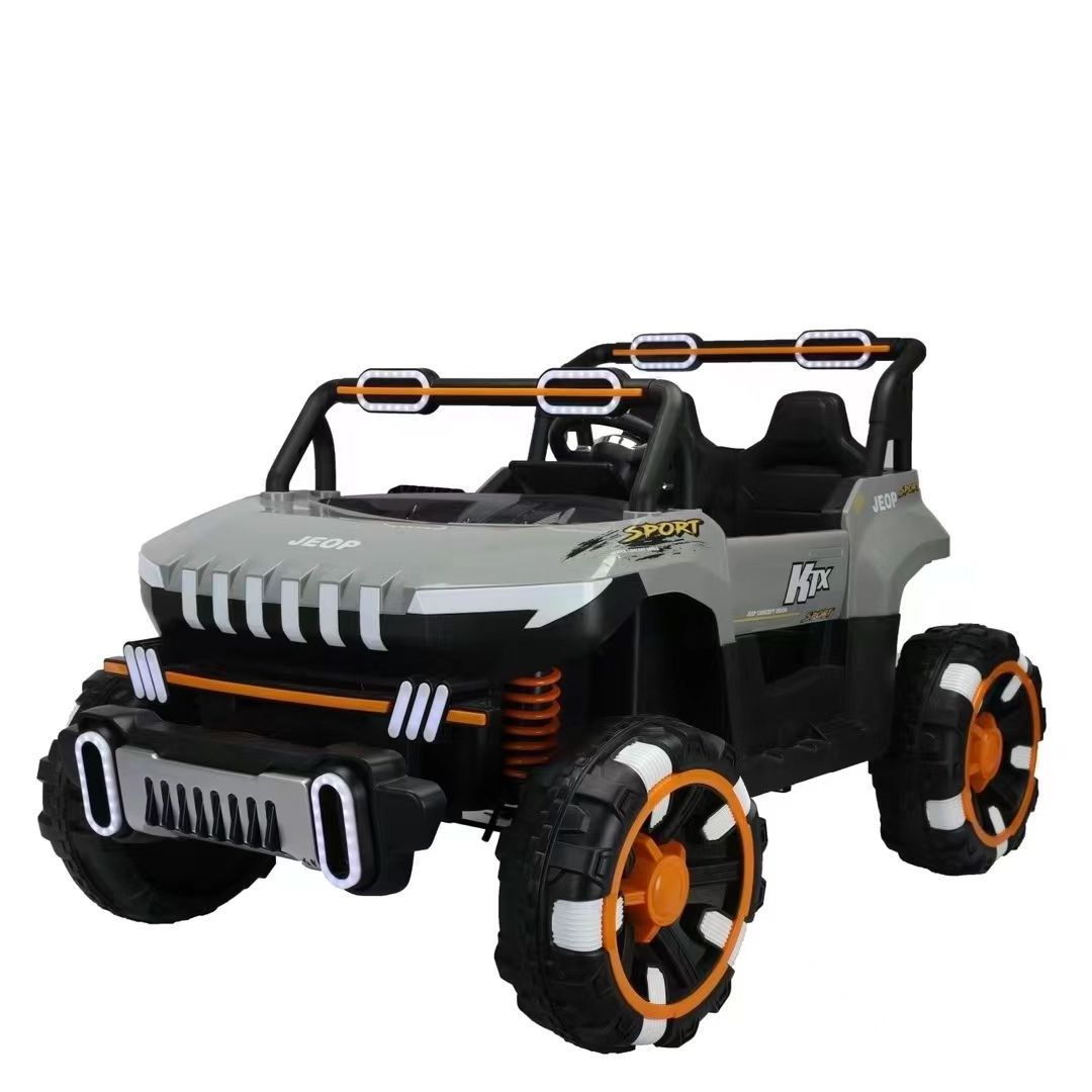 New design Ride-on Cars off-road Big wheels Car for Kids 2 seats 4 Power 12V Battery Remote Control Toy Children Electric Car