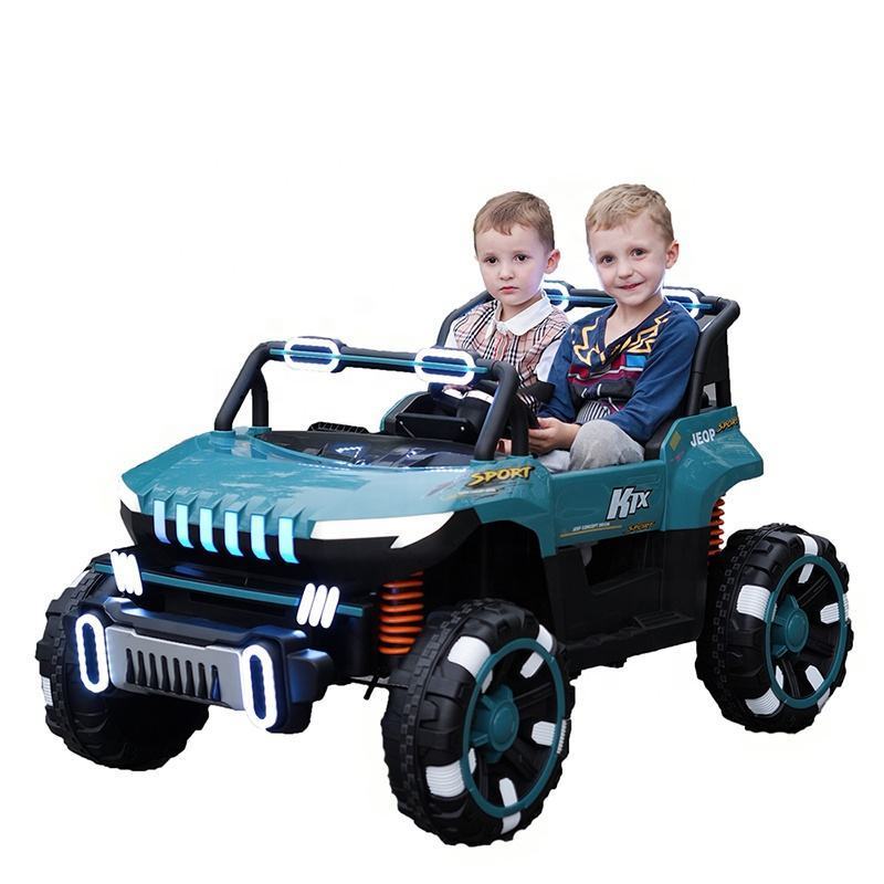 New design Ride-on Cars off-road Big wheels Car for Kids 2 seats 4 Power 12V Battery Remote Control Toy Children Electric Car