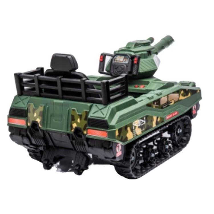 DLS Newest Children's Electric Ride on Tank Remote Control Toys Tank Big Kids Electric Tank Cars for 10 year olds