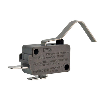 KW3A High Temperature Snap Action Micro Switch T105 long arc hinge For Home Appliance replace omron micro switch