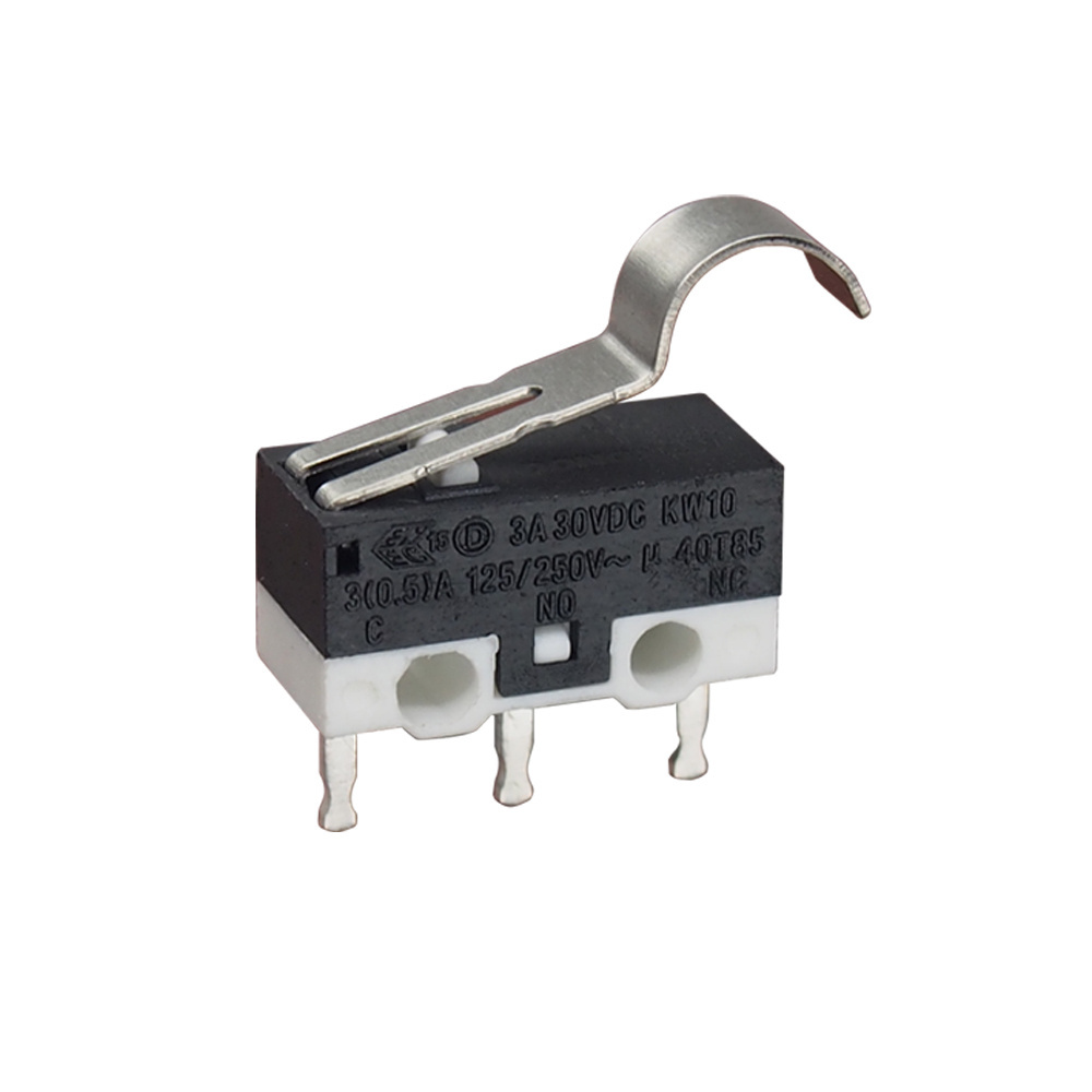 Micro Switch KW10 Series Mouse Micro Switch SPDT High sensitive left right side PCB terminal roller lever arm 3pin