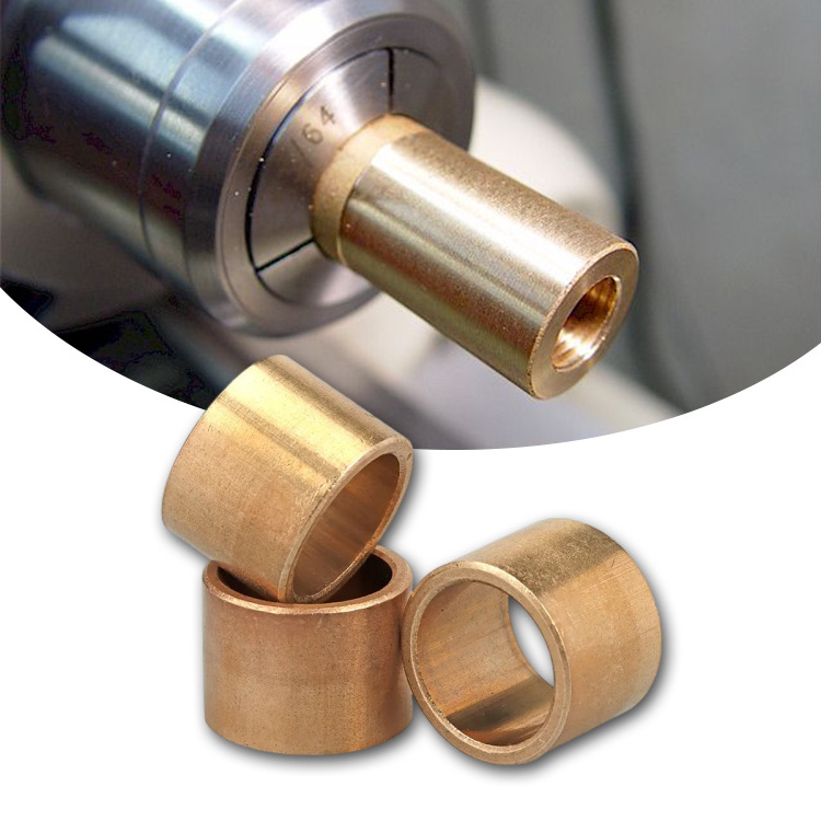 sintered oil graphite impregnated oilite self-lubricating flanged porous brass bronze iron steel bushing bush for fan motor