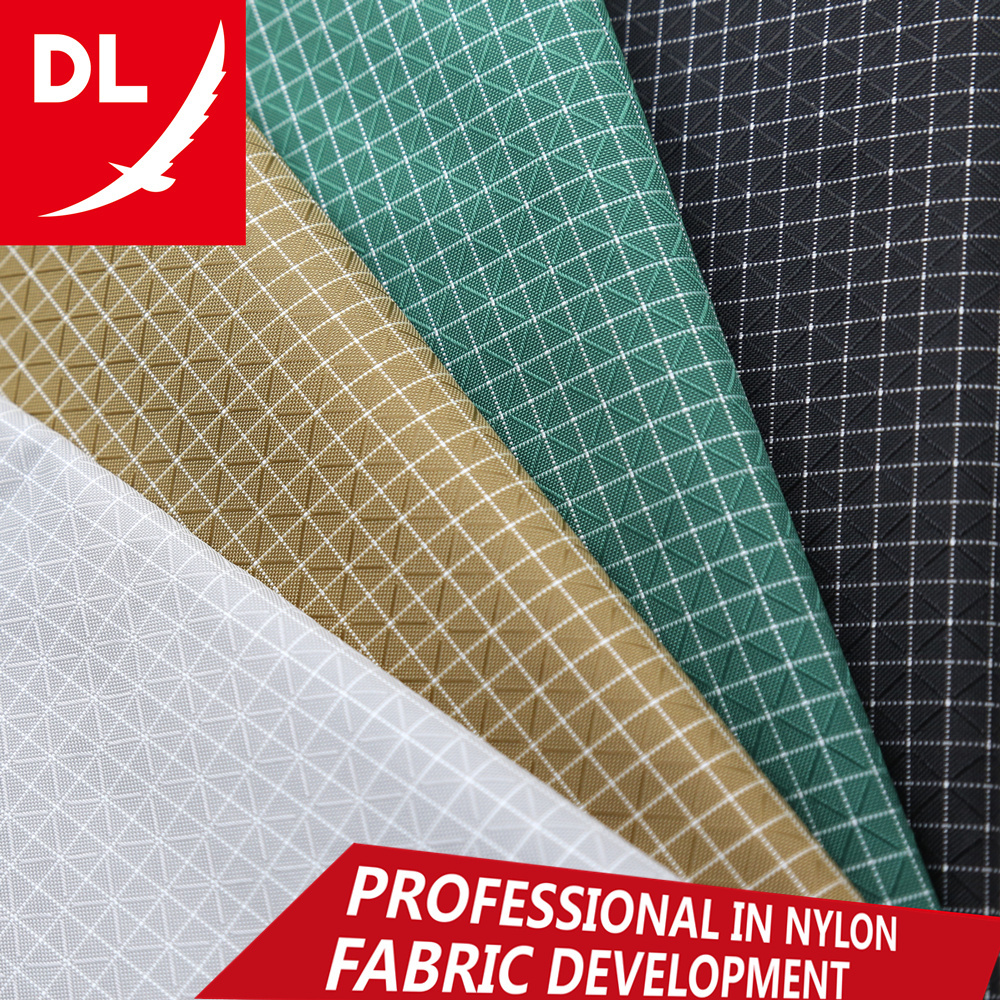 210D UHMWPE Fabric Gridstop Nylon with High molecular weight polyethylene yarn Water Repellent PU Coating ripstop oxford fabric