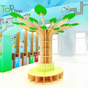 TOP Customized Children Library Room Furniture Set Tree Bookshelf For Childcare Daycare Kids' Shelves Reading Corner Room