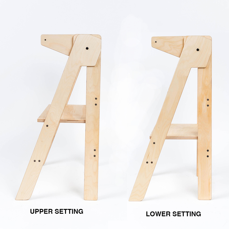 TOP Montessori Wooden Kitchen Helper Step Learning Tower Klappbar Children Stool Adjustable Height Foldable Learning Tower