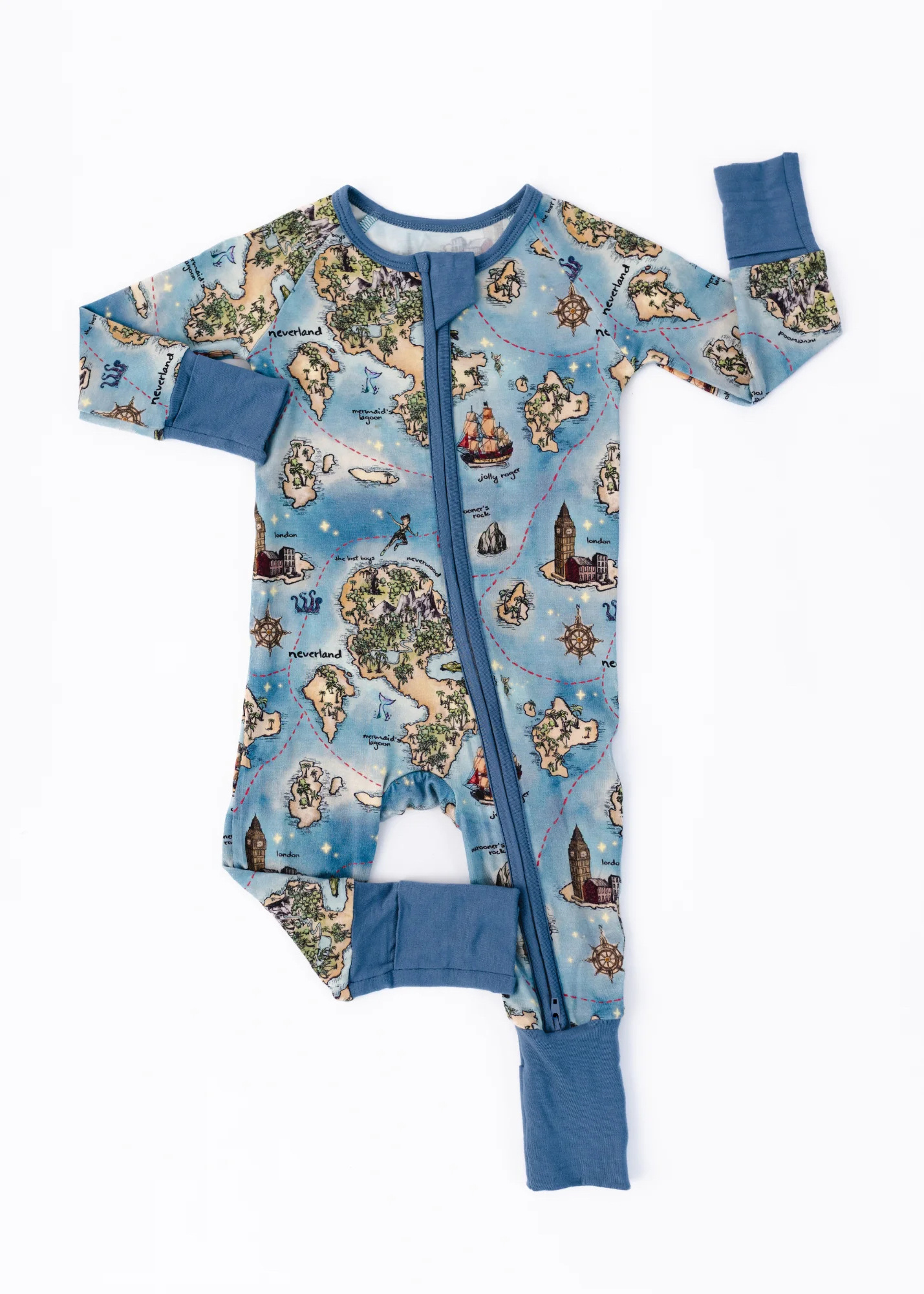 Wholesale Custom Print Best Seller Bamboo fiber Zip Baby Sleepsuit Soft Breathable Footie Romper Cartoon Printed Baby Rompers