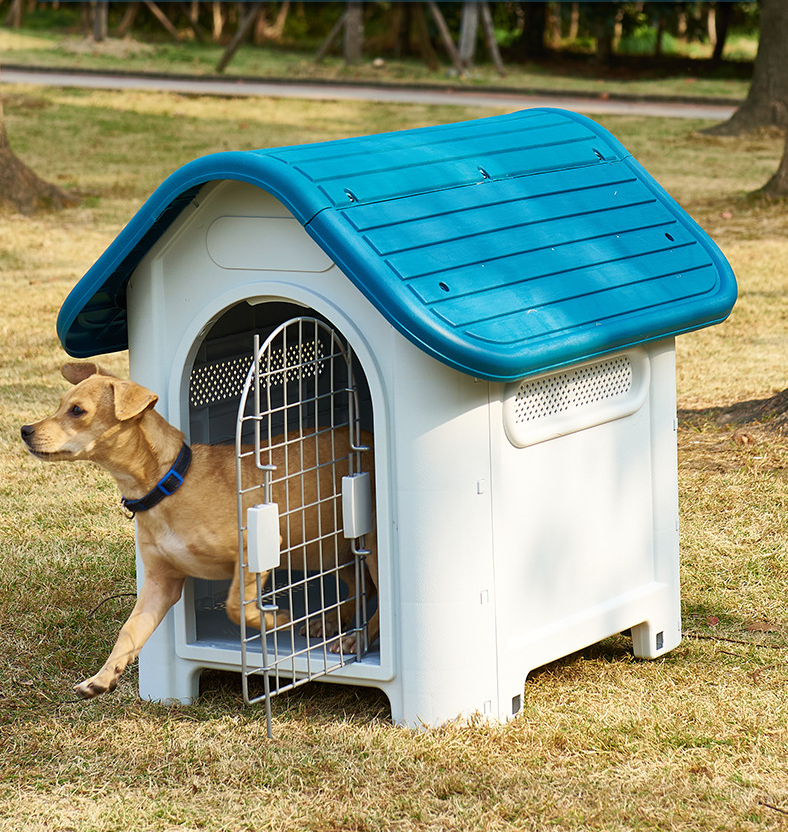 High-Quality PP Insulated Removable Rainproof Ventilate Puppy Shelter Luxury Dog Outdoor House Carrier Crate Pet Supplies