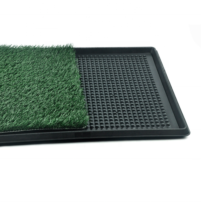 Customizable Portable Dog Potty Grass Pad with Tray Washable Puppy Pee Pad Dog Grass Toilet