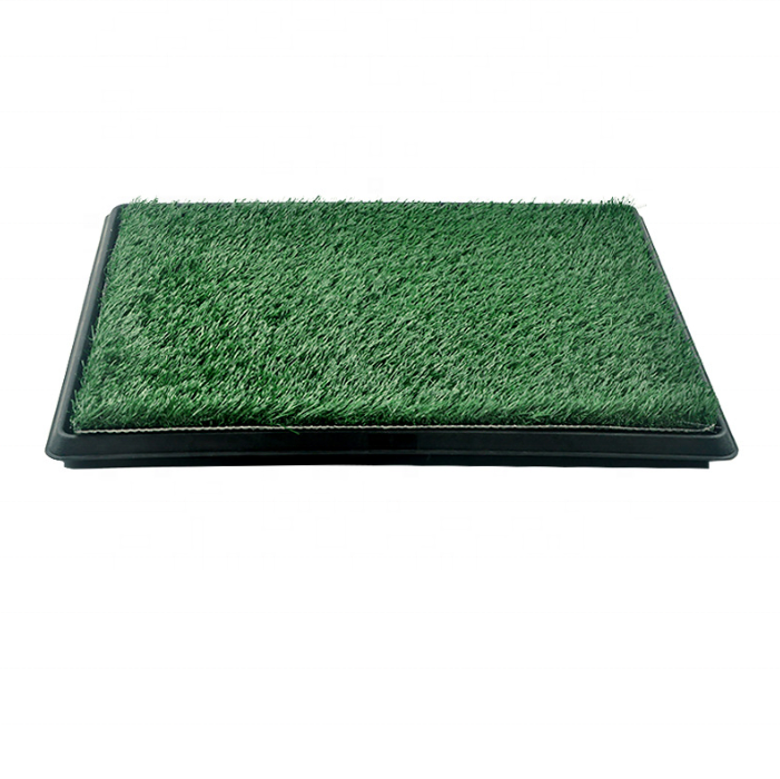 Customizable Portable Dog Potty Grass Pad with Tray Washable Puppy Pee Pad Dog Grass Toilet