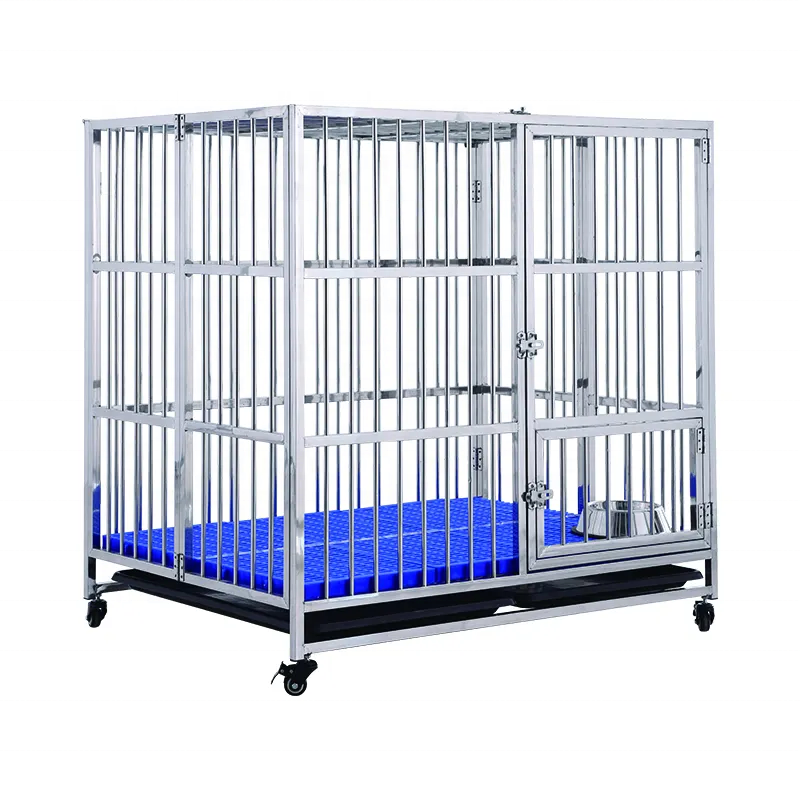 USMILEPET Factory Direct Heavy Duty Dog Kennel Strong Metal Crate with 4 Wheels Dog Cages Metal Kennels