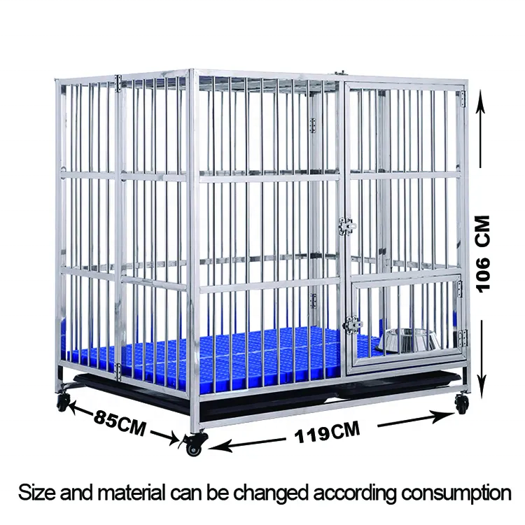 USMILEPET Factory Direct Heavy Duty Dog Kennel Strong Metal Crate with 4 Wheels Dog Cages Metal Kennels