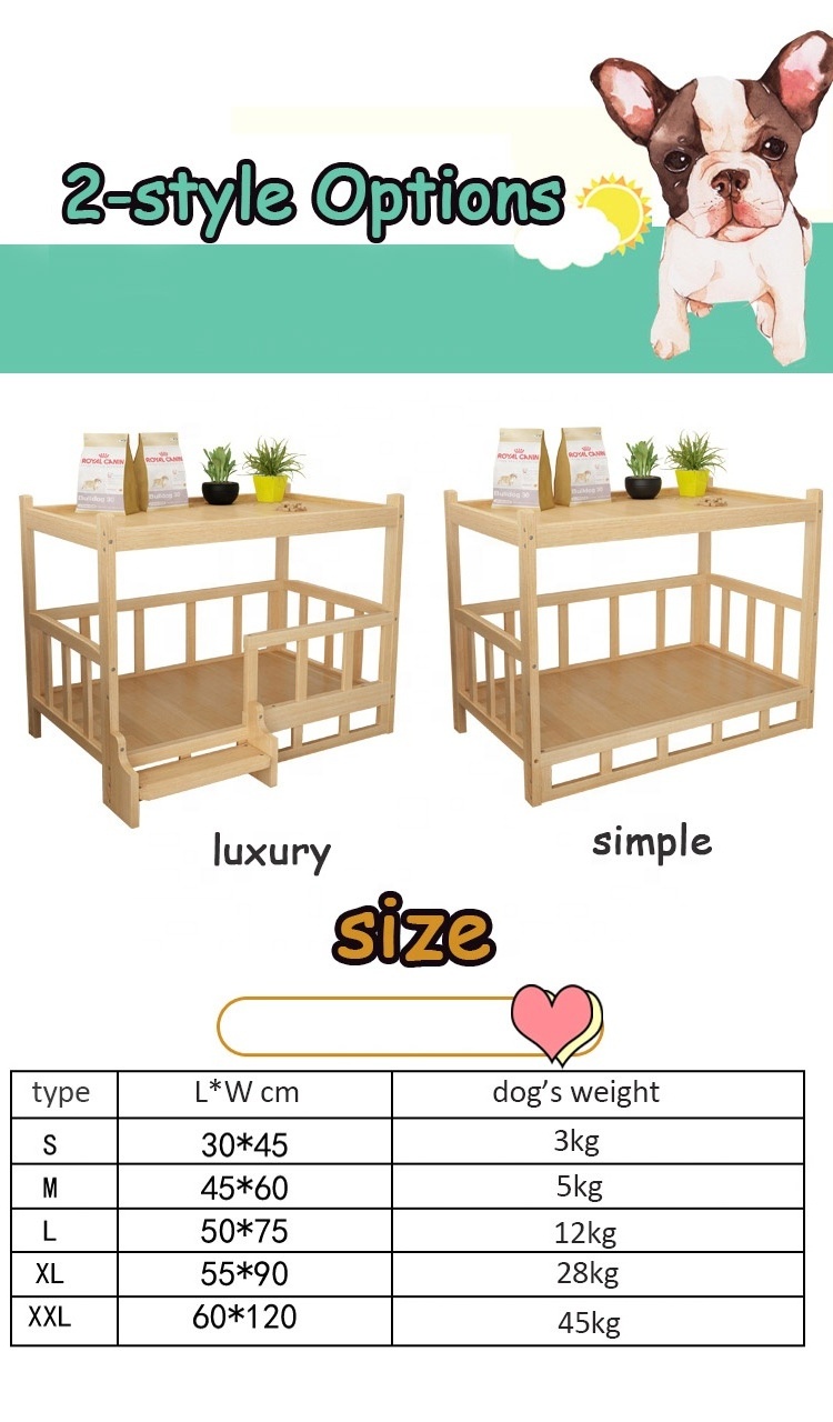 Customized Indoor Pet Products Luxury Durable Eco-Friendly Large Wooden Pet House Plus Cat Dog Bunk Beds  Pet Furniture