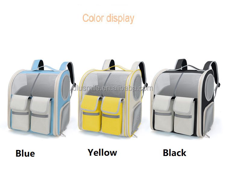 New Arrival Soft Sided Mesh Ventilation Windows Storage Pockets Removable Rolling Wheels Wheeled Pet Carrier Backpack