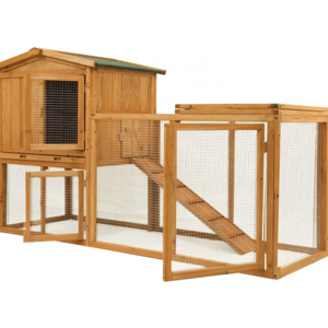 Chicken Coop Large Wooden Outdoor Bunny Rabbit Hutch Hen Cage with Ventilation Door Pet House Chicken Nesting Box