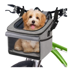 Dog Bike Basket Foldable Pet Bike Carrier 15lbs Soft Sided Dog Basket for Bike Quick Release Backpack