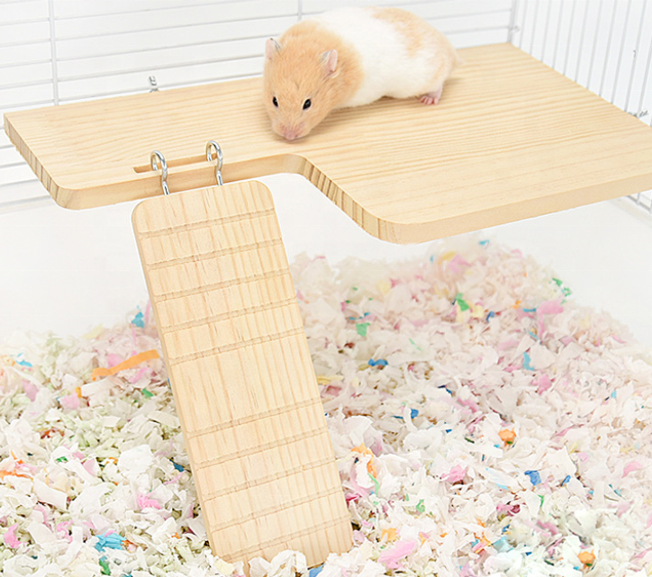 Wholesale Wooden Platform Hamster Toys Climbing Wooden Exercise Toy for Hamsters Cage Accessories